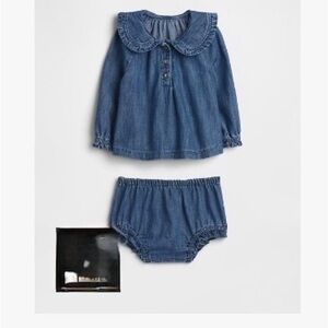 GAP Blue Denim Baby Dress Set
